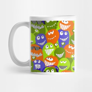 monster fun - green, orange, violet Mug